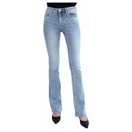 MET - jeans donna, flare fit jeans a zampa, vestibilità regular | modello nos roxanne t1l520, blu sfumato. (it, numero, 28, regular, regular, azzurro sfumato)