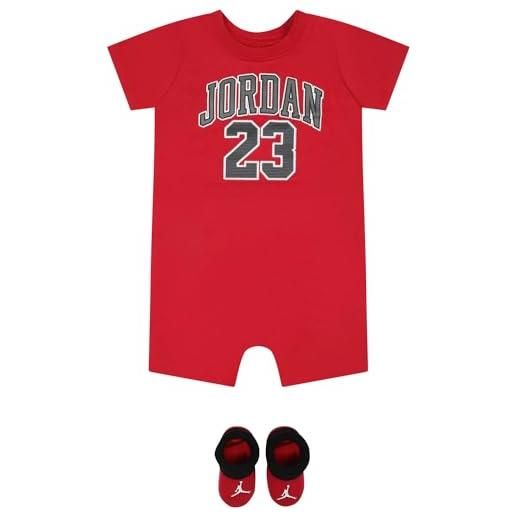 Jordan pagliaccetto infant, set 2 pezzi, rosso (0-6 mesi)
