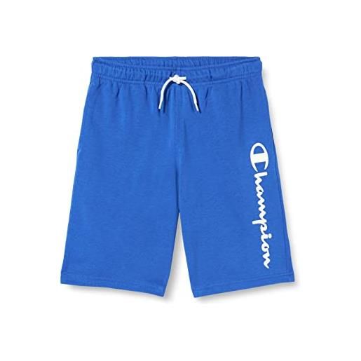 Champion legacy american classics-ultra light powerblend terry logo bermuda pantaloncini, blu marino, 7-8 anni bambino