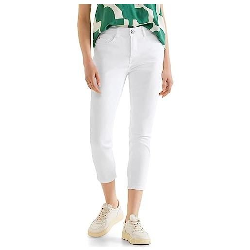 Street One style denim-york, fit, hw, slim, ottico 7/8 jeans, bianco slavato, 28w x 26l donna