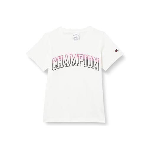 Champion legacy color punch g - bookstore logo s-s crewneck t-shirt, off white, 15-16 anni bambina fw23