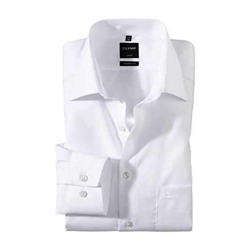 Olymp uomo camicia business a maniche lunghe luxor, modern fit, new kent, weiss 00,44