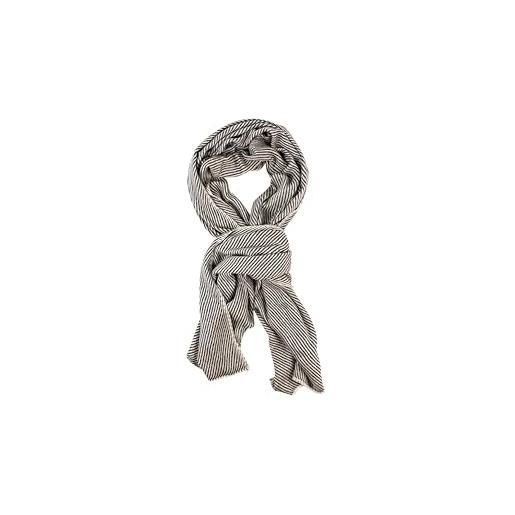 yanopurna sciarpa cashmere - 100% lana cashmere, 68x190 cm, sciarpa in cashmere tessuta a mano dal nepal, unisex, lavaggio a mano, marrone, a righe
