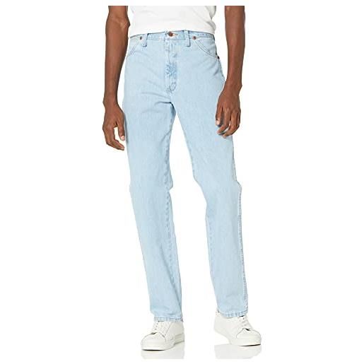 Wrangler - jeans da uomo stile cowboy, modello slim fit gold buckle bleach 29w x 34l (us taglia)
