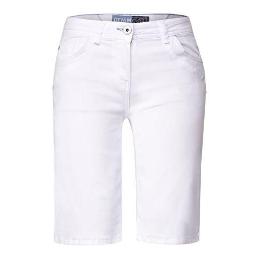 Cecil b376014 pantaloncini in jeans, bianco, 31w donna