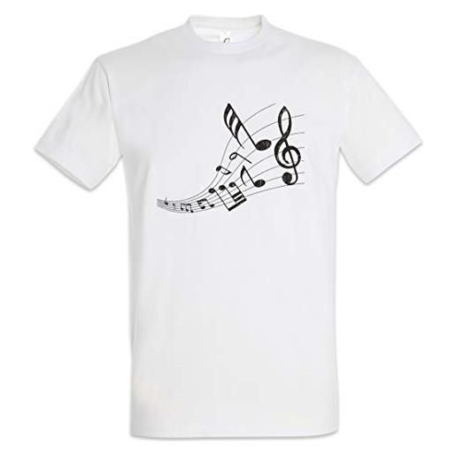 Urban Backwoods music notes uomo t-shirt bianco taglia 2xl
