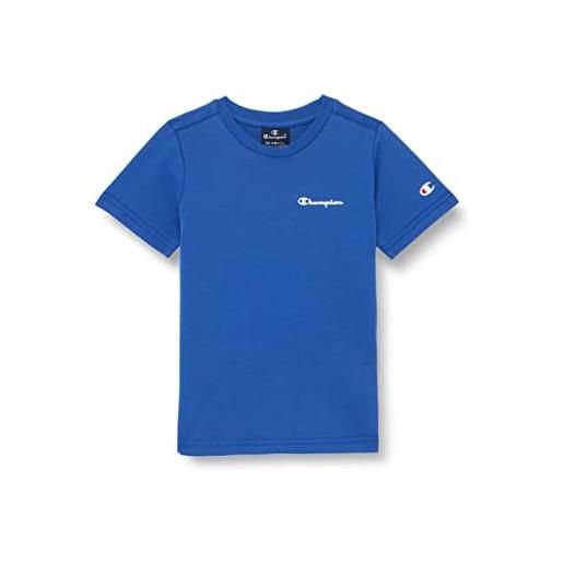 Champion legacy american classics-small logo s/s t-shirt, blu cobalto, 9-10 anni bambini e ragazzi