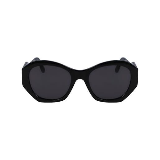 Karl lagerfeld kl6146s sunglasses, 001 black, 54 unisex