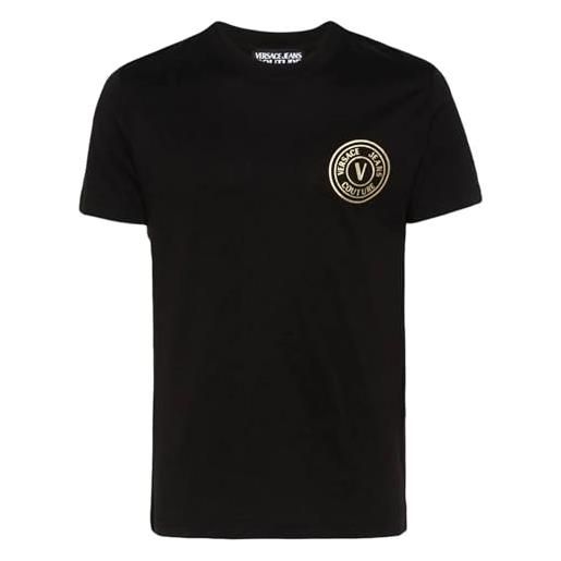 VERSACE JEANS COUTURE t-shirt & polo uomo 76gaht02-cj00t cotone nero - large