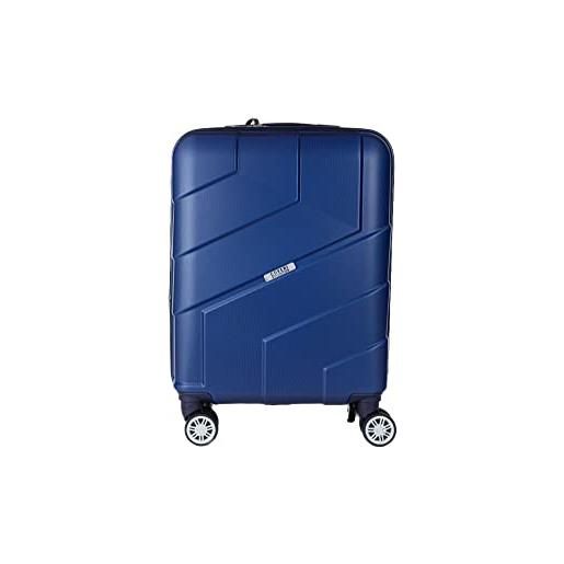 VICTOR LINE SRL trolley coveri collection 55x39x20 4 ruote antigraffio impermeabile bagaglio a mano per tutte le compagnie aeree (blu) espandibile!!!!