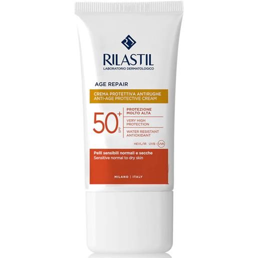 Rilastil age repair crema protettiva viso antirughe spf50+ 50ml