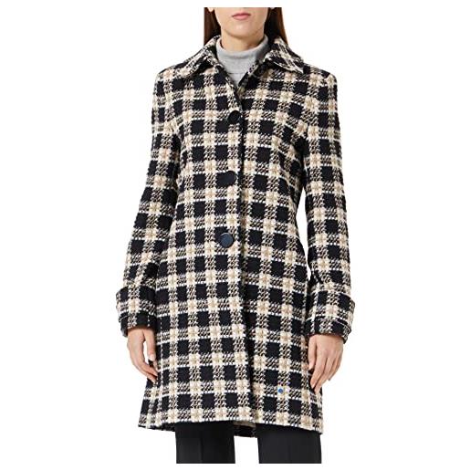 Sisley 2ejfln01o wool blend coat, multicolor black 901, 46 donna