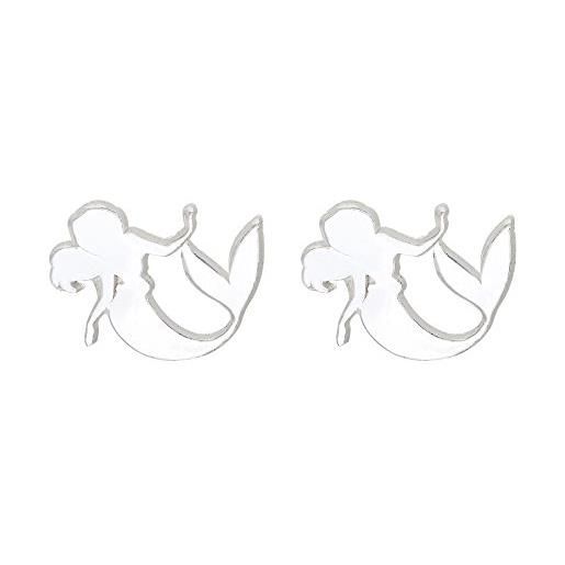 Disney little mermaid ariel sterling silver stud earrings