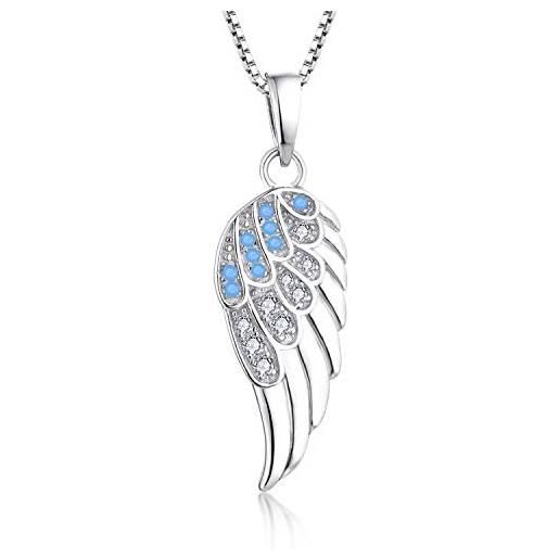 starchenie collana ala di angelo da donna con ciondolo in argento 925 e zirconi