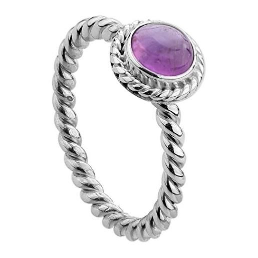 Nenalina anello in argento per donna birthstone febbraio ametista 212999-015-52