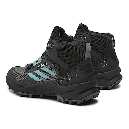 Adidas terrex swift r3 mid gtx w, sneaker donna, core black/mint ton/grey five, 36 eu