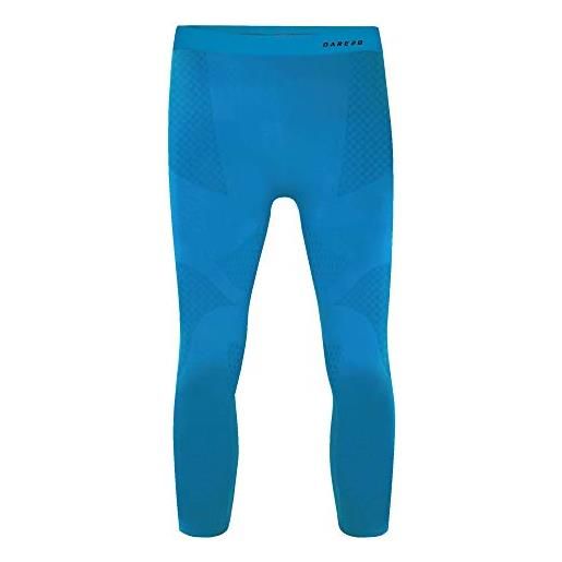 Dare 2B leg - leggings tecnici da uomo, lunghezza 3/4, uomo, dmu304 5nn75, blu di metilene, l (taglia del produttore: l/xl)
