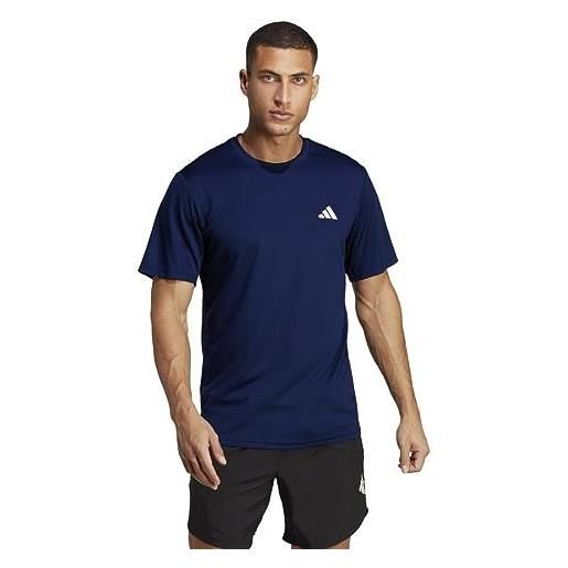 Adidas ic7429 tr-es base t t-shirt uomo dark blue/white taglia m