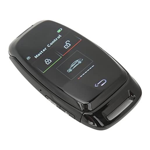 Huairdum smart lcd key, key change label display car remote starter key connettività 5.0 touch screen multilingue (nero)