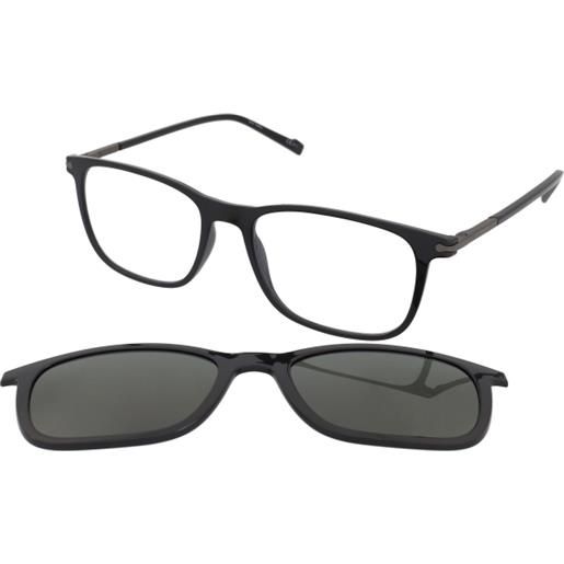 Pierre Cardin p. C. 6233/cs 807/uc | occhiali da vista con clip da sole | prova online | unisex | plastica | quadrati | nero | adrialenti