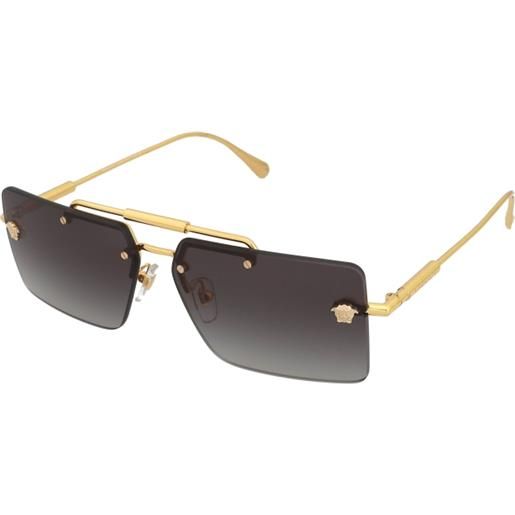 Versace ve2245 10028g | occhiali da sole graduati o non graduati | prova online | metallo | rettangolari | oro | adrialenti