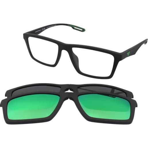 Emporio Armani ea4189u 50011w | occhiali da vista con clip da sole | prova online | unisex | plastica | rettangolari | nero | adrialenti