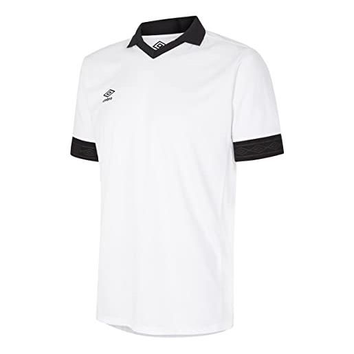 Umbro club essential f096 - maglia da calcio, colore: bianco, bianco, l