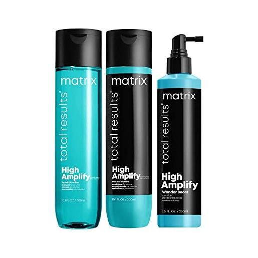Matrix | kit high amplify shampoo 300 ml + balsamo 300 ml + spray volumizzante 250 ml per capelli fini