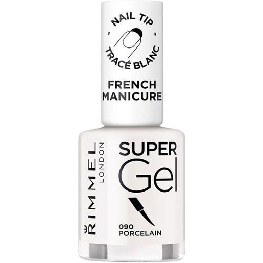 Rimmel smalto super gel french manicure nail tip colore 090 porcelain 12ml Rimmel