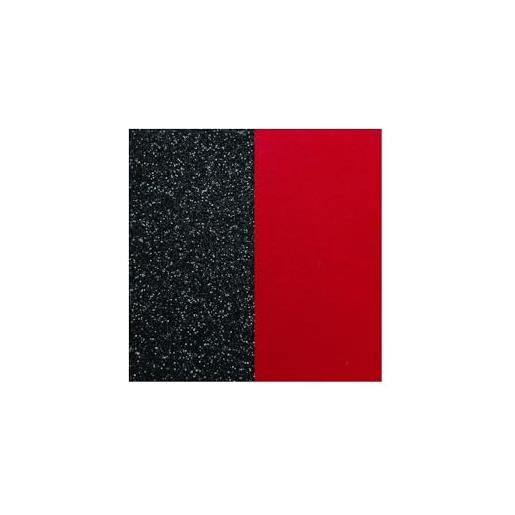 Les Georgettes - inserto in pelle per bracciali da donna, 25 mm, colore: glitter nero/rosso. , cod. Ledereinsatz 25mm
