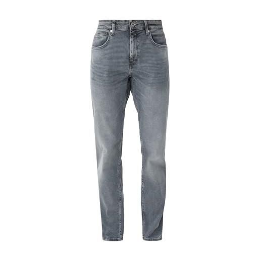 s.Oliver jeans pantaloni, lungo, regular fit lunghi, vestibilità regolare, grigio/nero, w28 / l32 uomo