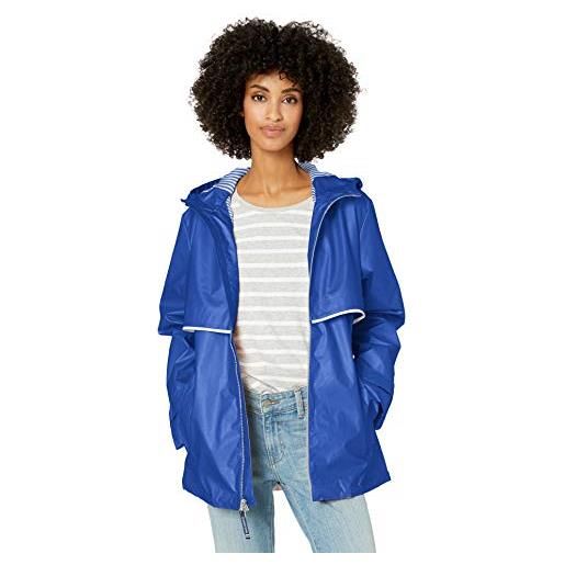 Charles River Apparel new englander waterproof rain jacket giacca impermeabile, royal/stripe, s donna