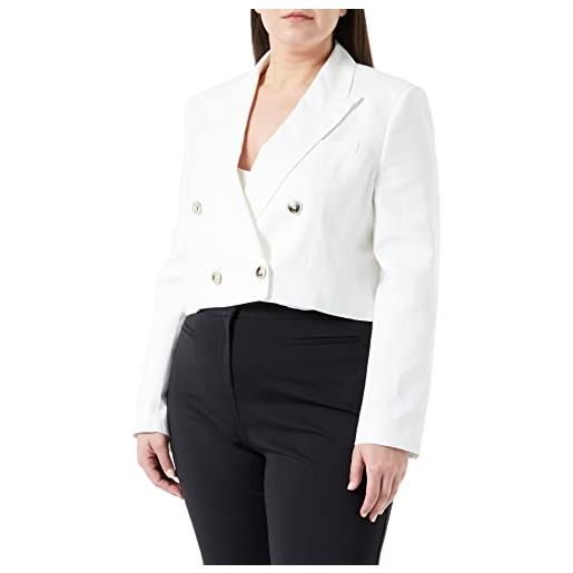 Pinko emancipato giacca viscosa lino elegante da lavoro, z07_bianco seta, 38 donna