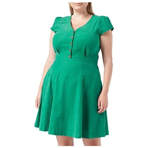 Louche cathleen-babycord vestito, verde, 46 donna