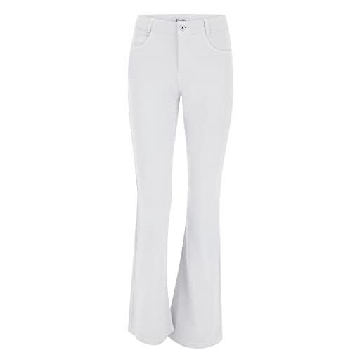 FREDDY - jeans flare in denim navetta colorato tinto in capo, donna, bianco, medium