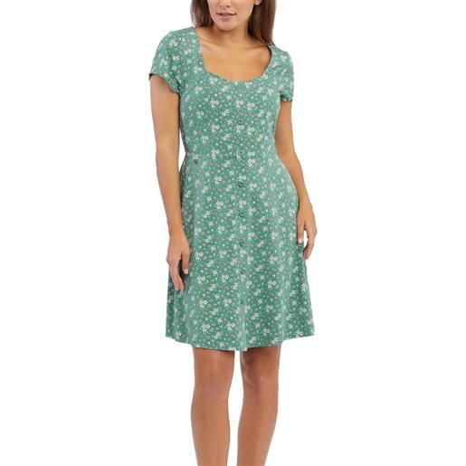 Ragwear - vestito a fiori - anerley ocean green per donne - taglia xs, s, m, l - verde