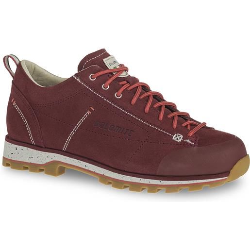 Dolomite - scarpe da viaggio/stile di vita - w's cinquantaquattro low evo burgundy red per donne - taglia 3,5 uk, 4 uk, 4,5 uk, 5 uk, 5,5 uk, 6 uk - rosso