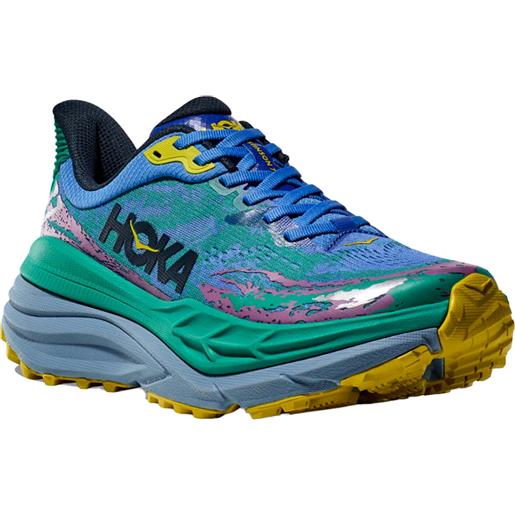 Hoka - scarpe da trail - stinson 7 w virtual blue / tech green per donne - taglia 5.5,6,6.5,7,7.5,8,8.5,9 - verde