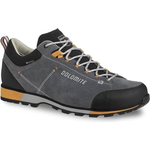 Dolomite - scarpe da trekking gore-tex® per uomo - m's cinquantaquattro hike low evo gtx gunmetal grey per uomo in pelle - taglia 7,5 uk, 8 uk, 8,5 uk, 9 uk, 9,5 uk, 10 uk, 10,5 uk - grigio