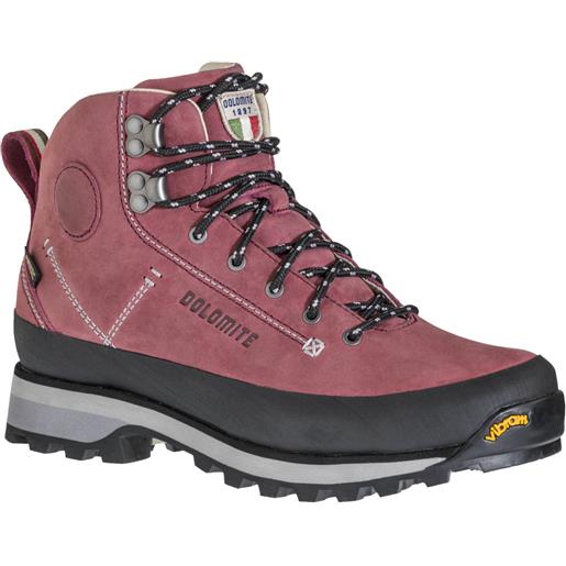 Dolomite - stivali da trekking in gore-tex® - w's cinquantaquattro trek gtx burgundy red per donne in pelle - taglia 4 uk, 4,5 uk, 5 uk, 5,5 uk, 6 uk - rosso