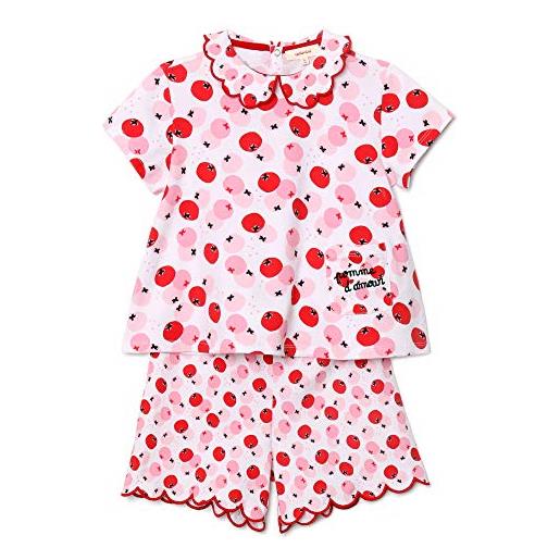 Catimini pyjashort set di pigiama, rosa, bianco, 4 anni bambino