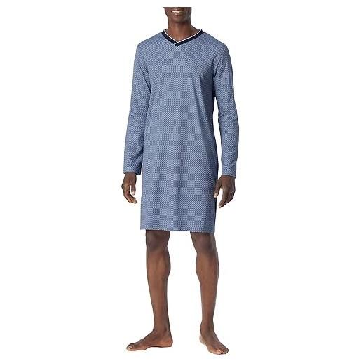 Schiesser nachthemd lang camiseta de pijama, oscurante, blue, 52 uomo