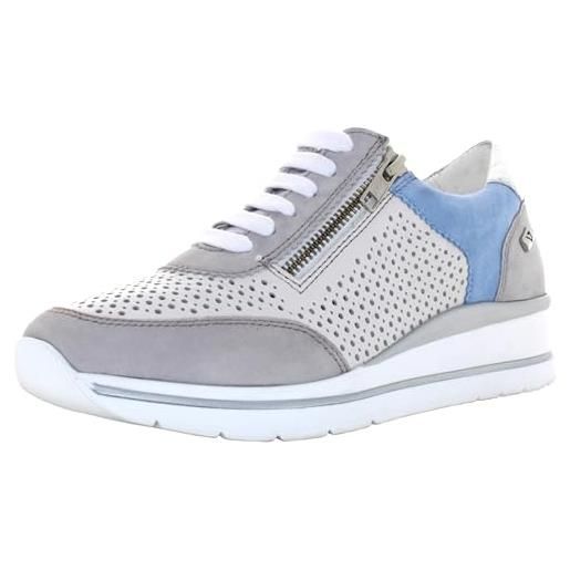 Valleverde scarpe sneakers zeppa donna 36399 grigio pelle originale pe 2024 taglia 39 colore blu