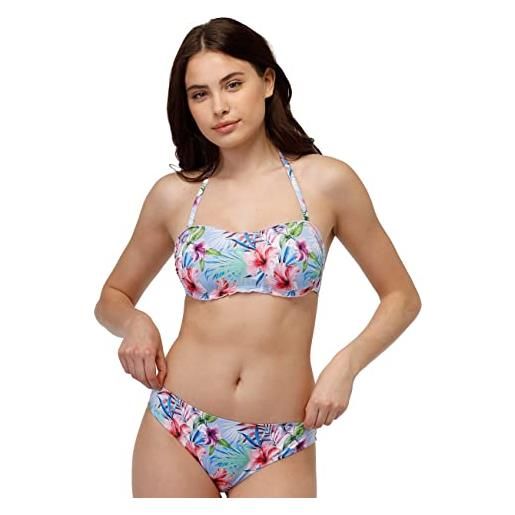 LOVABLE reggiseno fascia con imbottitura estraibile colorful printed micro bikini, fiori tropical, 34b donna
