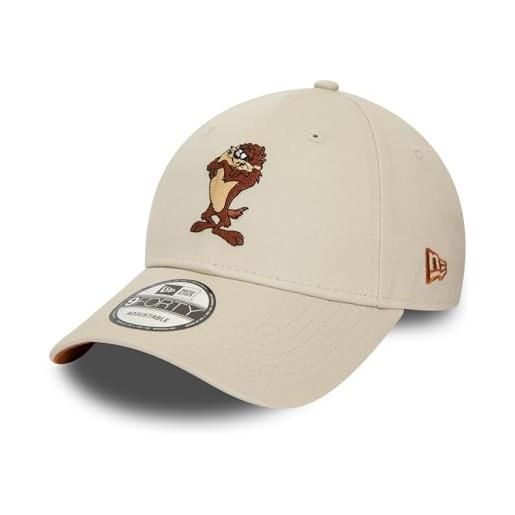 New Era taz berretto da baseball cappellino cappello regolabile 9forty looney tunes cartone animato visiera curva beige