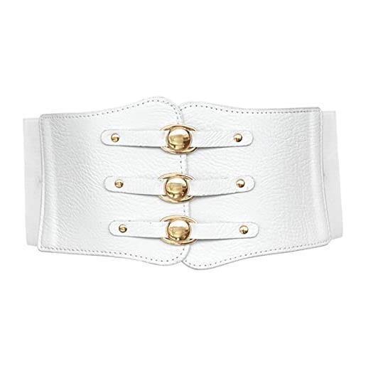 CHRYP cintura super waist for le donne pu. Vestito da donna dimagrante in pelle belt belt belt belt belt belt elastic corset belt waistban (size: one size, color: white)