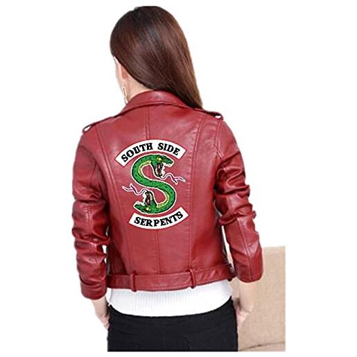 ZKYUCHUN jacket donne fashion pu giacche da moto southside serpente cappotti corti artificiali-color4 s