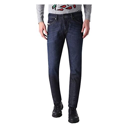 Diesel uomo belther 0844c regolari slim tapered jeans, blu, 32w x 32l