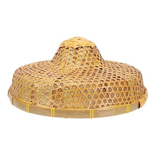 ULDIGI 1 pc cappello di bambù cappello a cono di paglia cappello coolie giapponese cappello di paglia da pesca cappello da pescatore contadino riso viaggiare manuale cappuccio protettivo