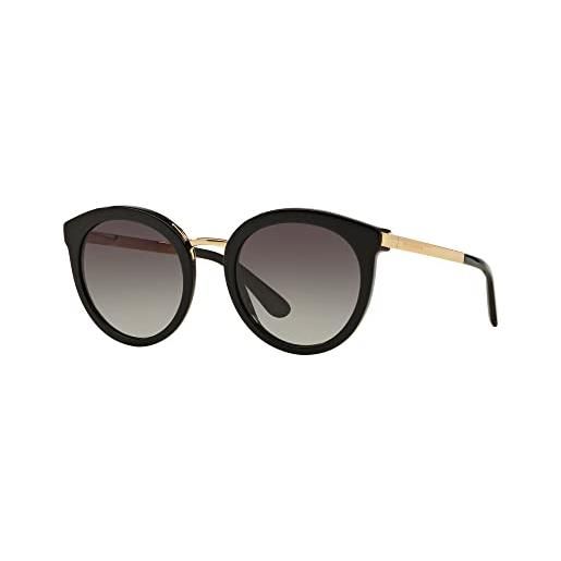 Dolce & Gabbana 0dg4268 501/8g 52 occhiali da sole, nero (black/gradient), donna